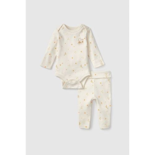Baby 2pc Little Snoopy Halloween Long Sleeve Bodysuit & Bottom Set - White Newborn
