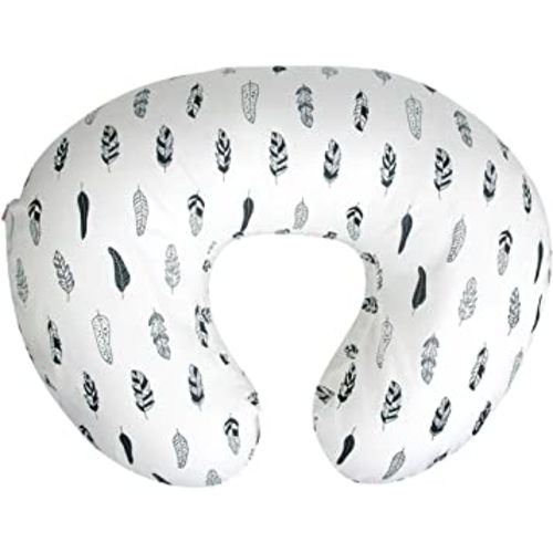 ALVABABY Nursing Pillow Cover Slipcover,100% Organic Cotton,Soft and Comfortable,Feathers Design,Maternity Breastfeeding Newborn Infant Feeding Cushion Cover, ZT01