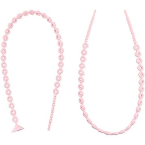 Bumkins Pacifier Clip Feeding Supplies for Baby Girl or Boy, Toy Straps for Sippy Cup, Teether, Stroller Accessories, Platinum Silicone Accessory Tether Leash, Safe for Teething Babies, Pink