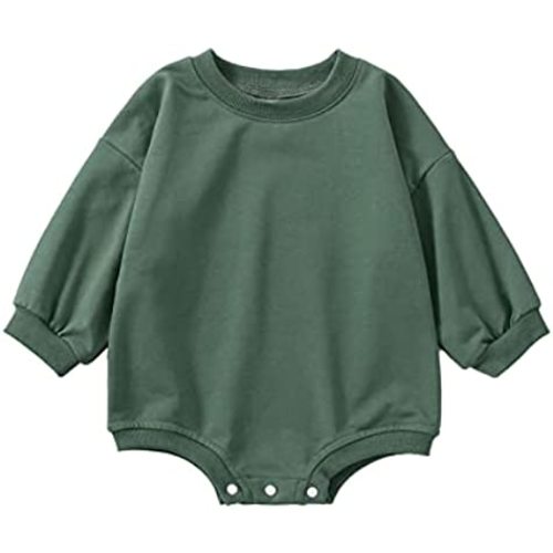 Baby Boy Girl Bubble Shirt Romper Outfit Short Sleeve Summer Bodysuit Top Newborn Oversized Crewneck Jumpsuit