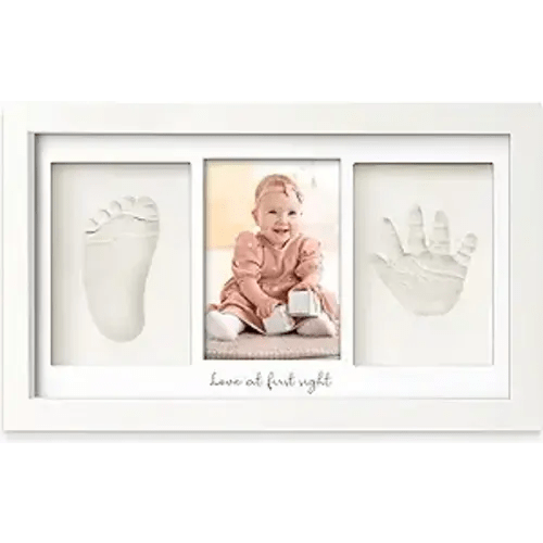 Baby Hand and Footprint Kit - Baby Footprint Kit, Newborn Keepsake Frame, Baby Handprint Kit, Personalized Baby Gifts, Nursery Decor, Baby Shower Gifts for Girls Boys(Alpine White)