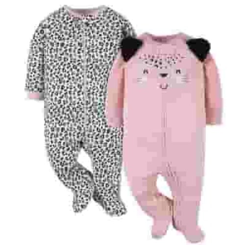 Gerber Baby Girls Sleep 'N Plays, 2 Pack, Sizes Preemie - 6-9 Months