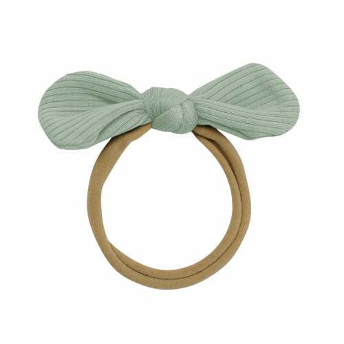 Ribbed Nylon Bow in Thyme