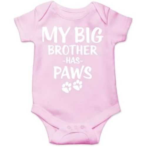 AW Fashions My Big Brother Has Paws Baby Bodysuit Cute Funny Newborn Outfit Adorable Clothes Girl Romper