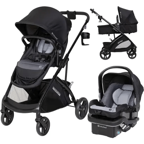 Baby Trend Passport® Switch 6-in-1 Modular Stroller Travel System with EZ-Lift™ PLUS Infant Car Seat, Dash Black