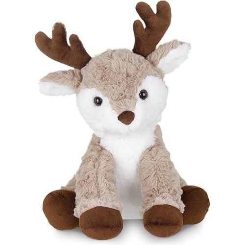 Bearington Reiny Plush Reindeer Stuffed Animal, 11.5 Inch