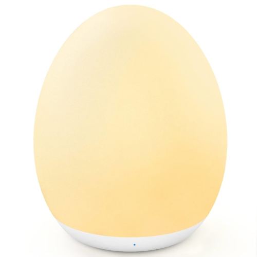 MediAcous Night Light for Kids, Egg Light for Nursery, 7 Colors Changing & Stepless Dimming, Soft Silicone Touch Night Lamp with 1 Hour Timer, Rechargeable Nursery Night for Breastfeeding