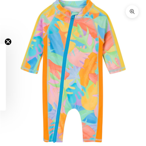 Sunsuit - Long Sleeve Romper Swimsuit | "Vibrant Vacay"