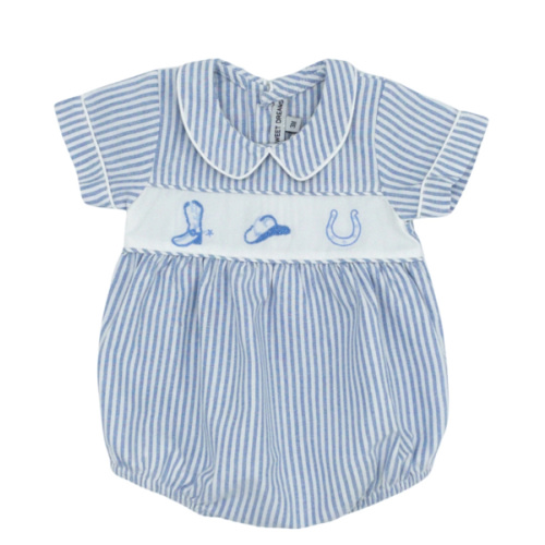 Boys Yeehaw Embroidered Bubble