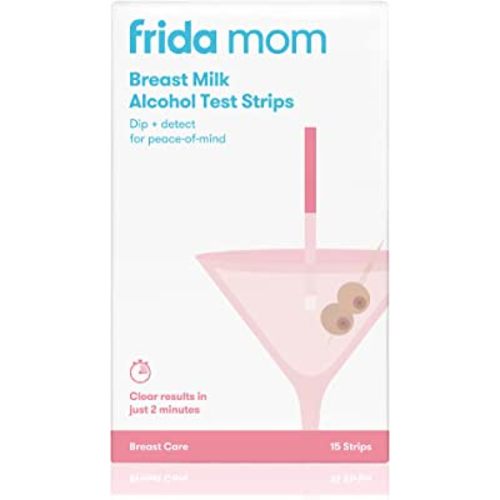 Frida Mom Alcohol Detection Test Strips for Breast Milk - at Home or On The go Peace of Mind in 2 Minutes - 15 ct