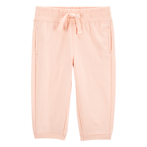 Baby Pull-On French Terry Joggers - Pink - Carter's | Carter's