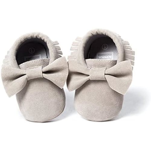 CENCIRILY Infant Baby Fringe Moccasin Slipper Boys Girls Tassel Suede Leather Toddler Sneakers Soft Sole First Walking Loafers Crib Shoes