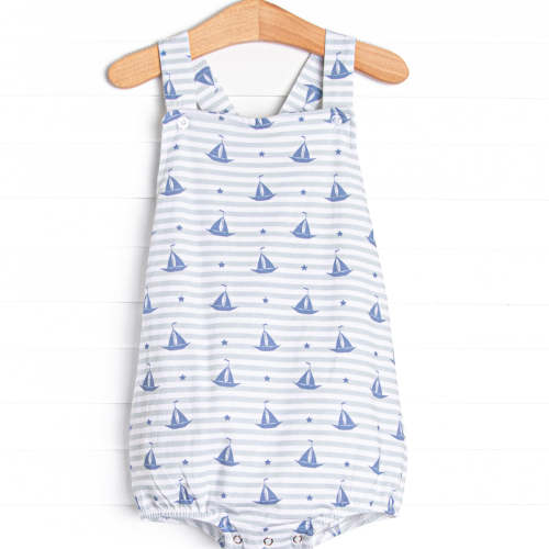 Sailboat Cruisin' Sunsuit, Blue
–
Stitchy Fish