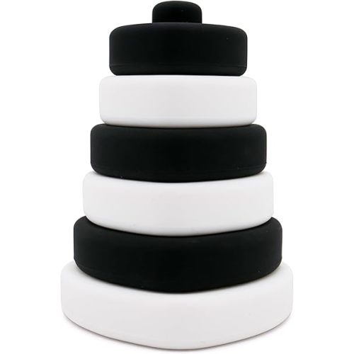 Stacking Toys, Teething Toys, Silicone Soft Building Blocks, Promote Developmental Skills, Early Education for Babies and Toddler 6months+