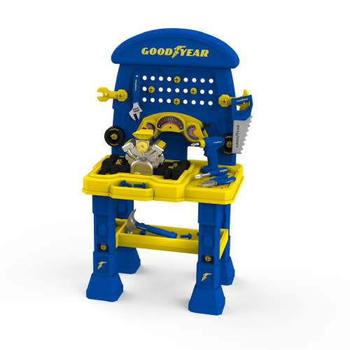 Goodyear Auto Repair Workbench, 7 Piece Tool Set, for Toddlers 3+