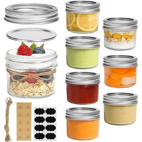 Mini Mason Jars, 8-pack - 4oz