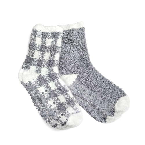 2 Pair Pack Women's Lavendar Infused Slipper Socks