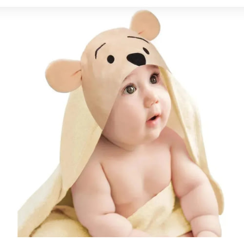 Lambs & Ivy Hooded Baby Bath Towel, Winnie The Pooh