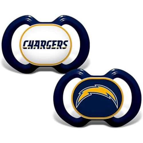 Amazon.com: BabyFanatic Pacifier 2-Pack - NFL Los Angeles Chargers - Officially Licensed League Gear : Baby