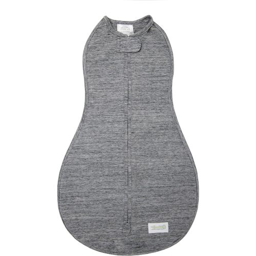 Woombie Original Baby Swaddling Blanket - Soothing, Cotton Baby Swaddle - Wearable Baby Blanket, Twilight Heathered Gray, 5-13 lbs - 0-3 Month