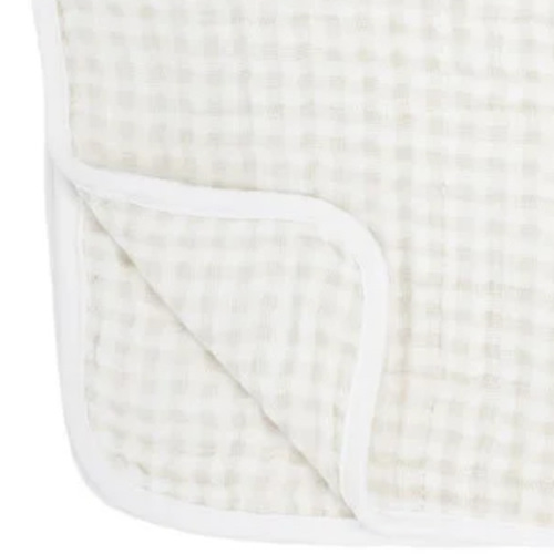 Cotton Muslin Burp Cloth, Tan Gingham (Pack Of 2)