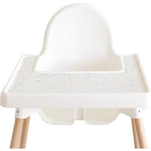 Yeah Baby Goods Placemats Compatible with IKEA Antilop High Chair (Beach Glass Terrazzo) - Slip-Resistant & Food-Grade Silicone High Chair Mat - Easy Clean High Chair Accessory