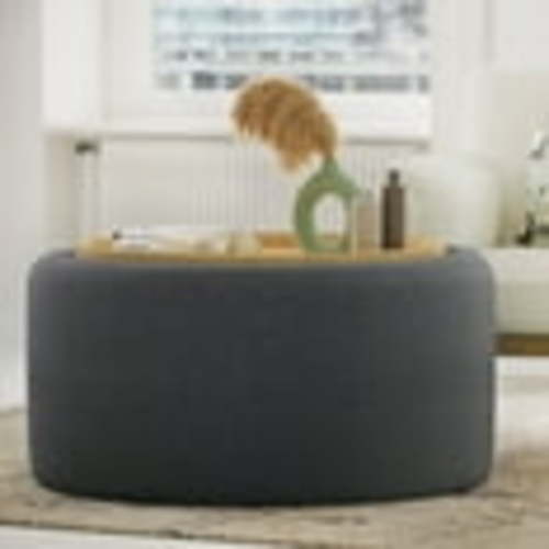 Beautiful Drew Stowaway Coffee Table with Storage by Drew Barrymore, Charcoal