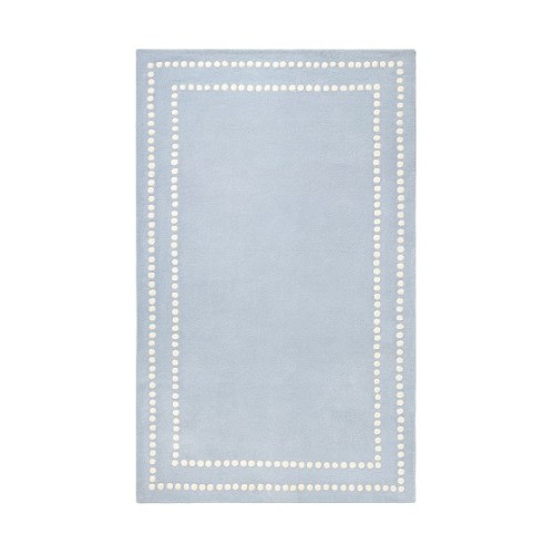 Pearl Dot Border Rug | Solid Color Rug | Pottery Barn Kids