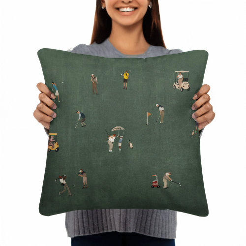 Golfer Pillow | Nursery Golf Pillow | Vintage golf gift for Dad, Grandpa | Office & College Dorm Decor