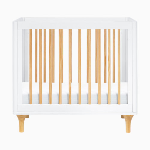 Lolly 4-in-1 Convertible Mini Crib and Twin Bed with Toddler Bed Conversion Kit - White / Natural