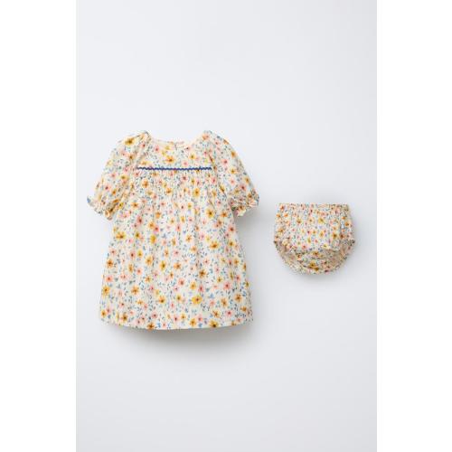 FLORAL DRESS AND BOTTOMS - Light ecru | ZARA United States
