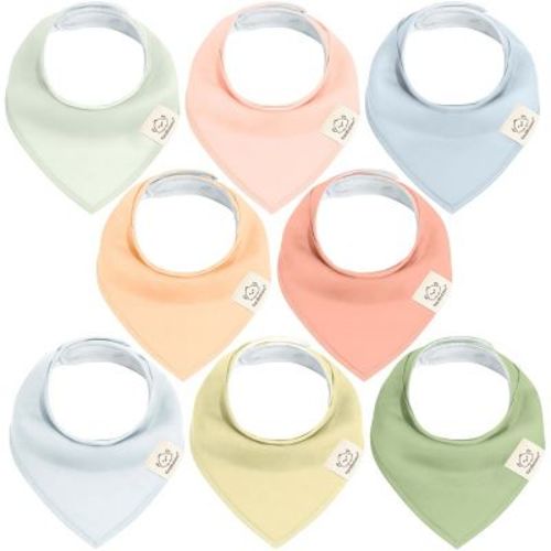 8pk Organic Baby Bandana Bibs, Baby Drool Bibs For Baby Girl, Boy, Baby Bibs For Infant, Newborn (dawn)