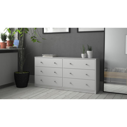 Wade Logan® Clanton 6 Drawer 56.34" W Double Dresser & Reviews | Wayfair