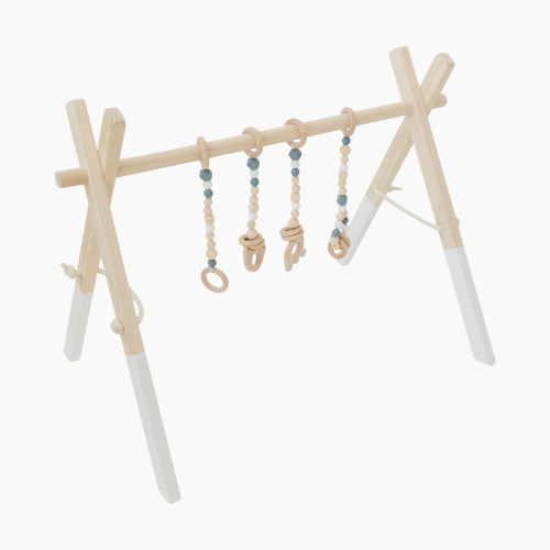 Poppyseed Play White Pine Wood Gym - Gray Toys