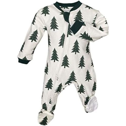 zippyjamz – Zipper Organic Sleeper Footed Onesies Sleeper Baby Pajamas with Inseam Zipper