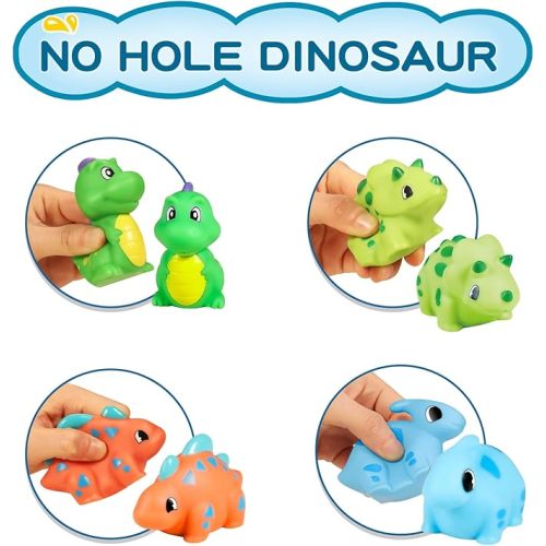 Bath Toys, Bathtub Toy with Shower Head, Slide Track for Toddles and Babies, Mold Free Floating Toy, Fishing Game, No Hole Dinosaur Fun Bath Time Gift Toys Girls Boys Ages1-3