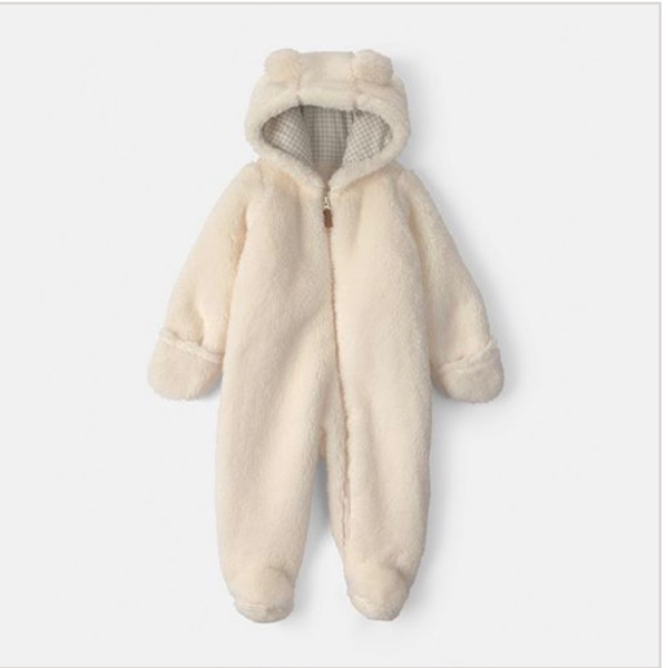 Baby Carter's Teddy Bear Fleece Long-Sleeve Jumpsuit
