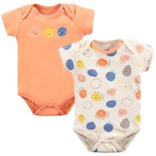 Toddler and Baby Unisex Bodysuit 2 Pack Set Short Sleeve Bodysuit Baby for 0-24 Months Babies Baby Girl Boy