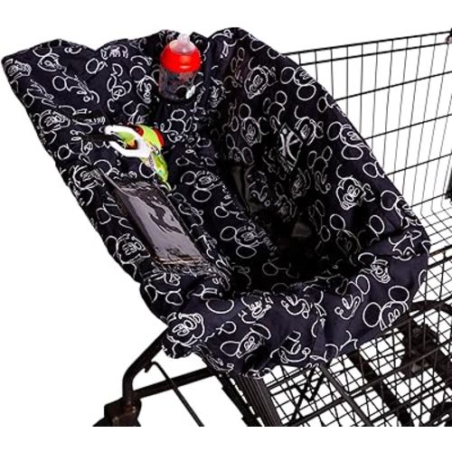 Disney Baby by J.L. Childress Shopping Cart & High Chair Cover for Baby to Toddler, Mickey Black