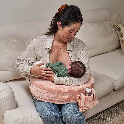 My Brest Friend Super Deluxe Nursing Pillow Cover - Slipcovers for Baby - Adjustable Fit, Easy Care, Durable - Nursing Pillow Not Included, Dusty Rose