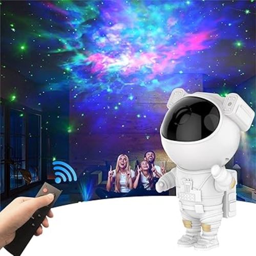 Astronaut Galaxy Projector for Bedroom, 360°Adjustable Star Projector with Timer Remote Control, Night Light Lamp, Sky Light Projecter for Gifts Gaming Party Home Décor