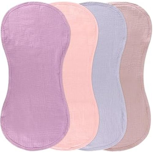 4-Pack Waterproof Changing Pad Liners | Fits Keekaroo Peanut Changer | Extra Thick, Ultra Soft & Absorbent | 2-Sided Reusable Diaper Mat | Machine Washable(Purple)