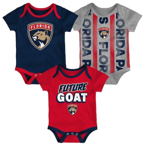 Infant Florida Panthers  Loyal Buddies Three-Pack Bodysuit Set