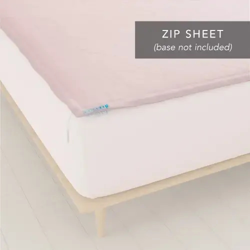 Blush Add-On Zip Sheet in Sateen (Twin)