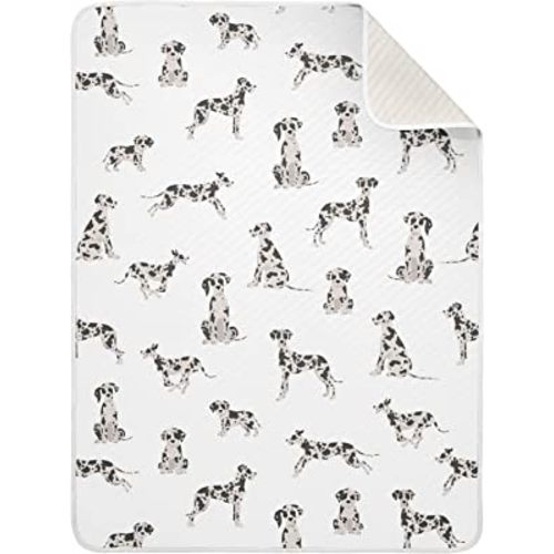 Great Dane Dog Baby Blanket for Boys Girls Cotton Throw Blanket Swaddle Blanket for Crib Stroller Nursery Receiving Blanket Infant Toddler Unisex 30"x40"