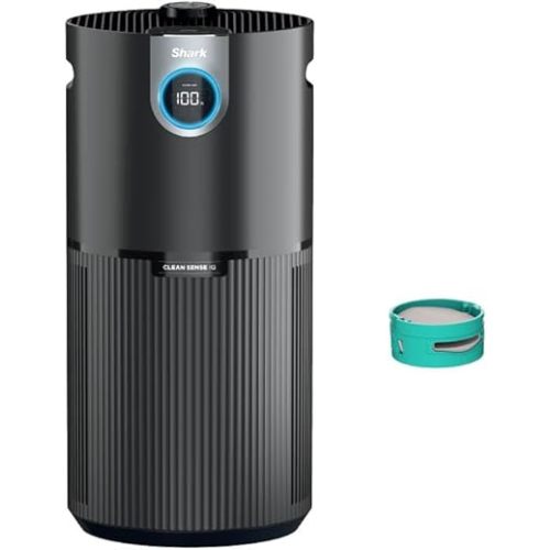 Shark HP232 Clean Sense Air Purifier MAX with Odor Neutralizer Technology, Allergies, HEPA Filter, 1200 Sq Ft, XL Room, Whole Home, Captures 99.98% of Particles, Allergens, Smells & More, Grey