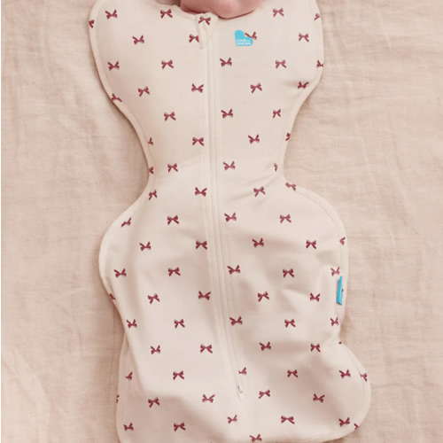 Swaddle Up™ 1.0 TOG Cotton Cream Bows