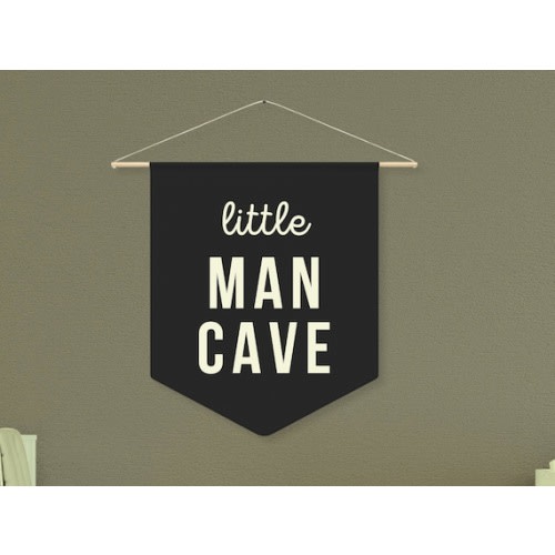 Little Man Cave Pennant Sage Green Nursery Baby Boy Room Decor - Etsy
