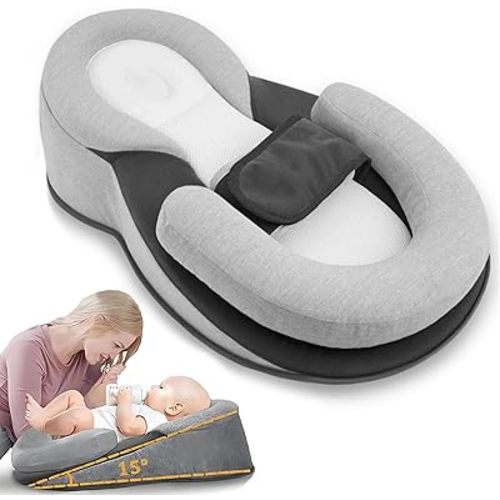 2025 Rest Nest Baby Bed, Wedge Pillow for Reducing Spit-Up Or Milk Choking, Dream Babys Nest Beds, Adjustable Angle Feeding Support
