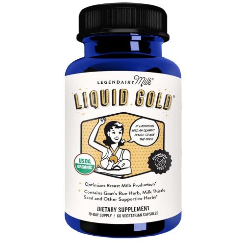 Legendairy Milk Liquid Gold Lactation Support | Lactation Supplement with Organic Goats Rue, Milk Thistle, Shatavari, Fennel, Alfalfa & Anise | Breastfeeding Supplements, 60 Count